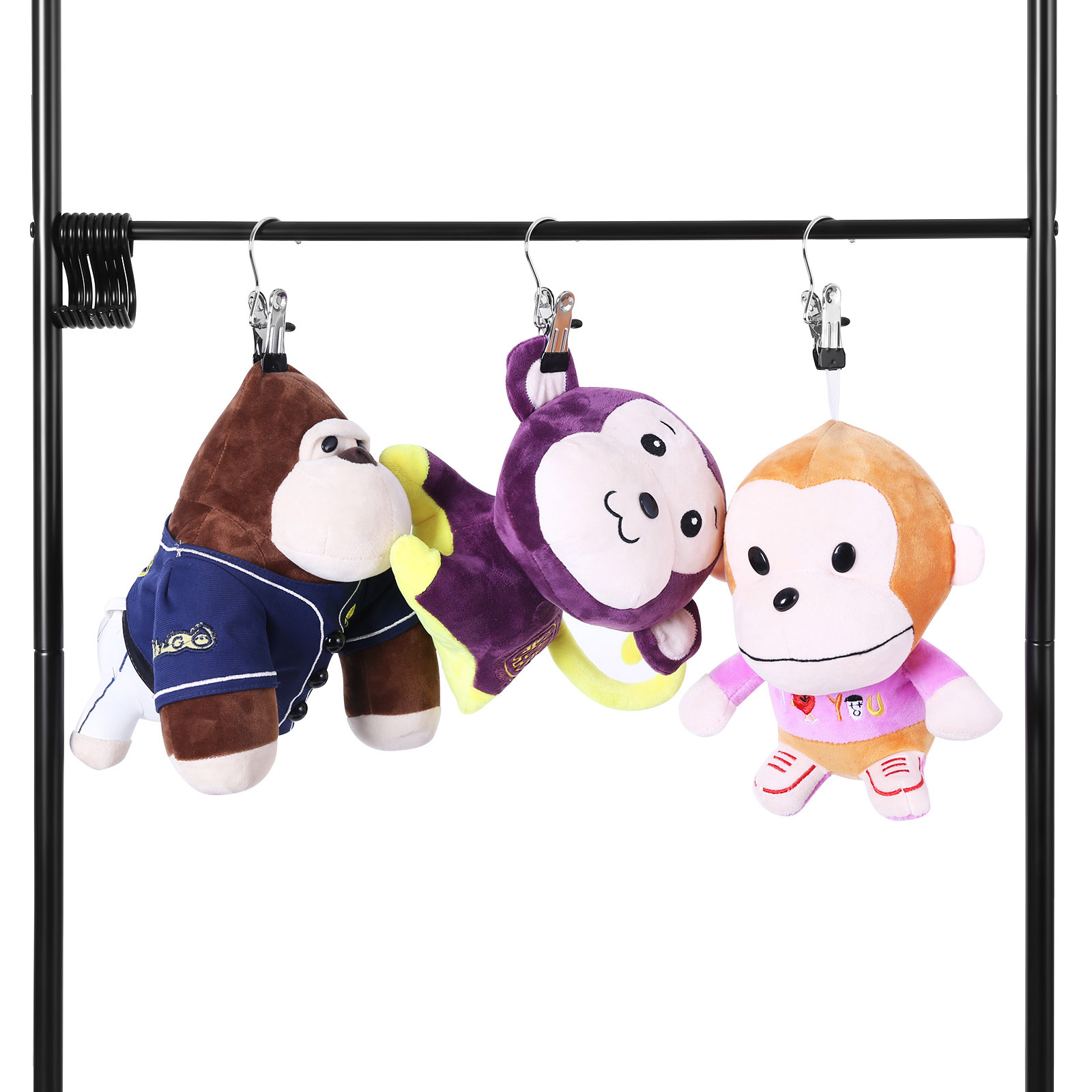 Kabinimo spaustukai su PVC danga, sidabriniai, 10,5 × 4,5 cm, 50 vnt. 3
