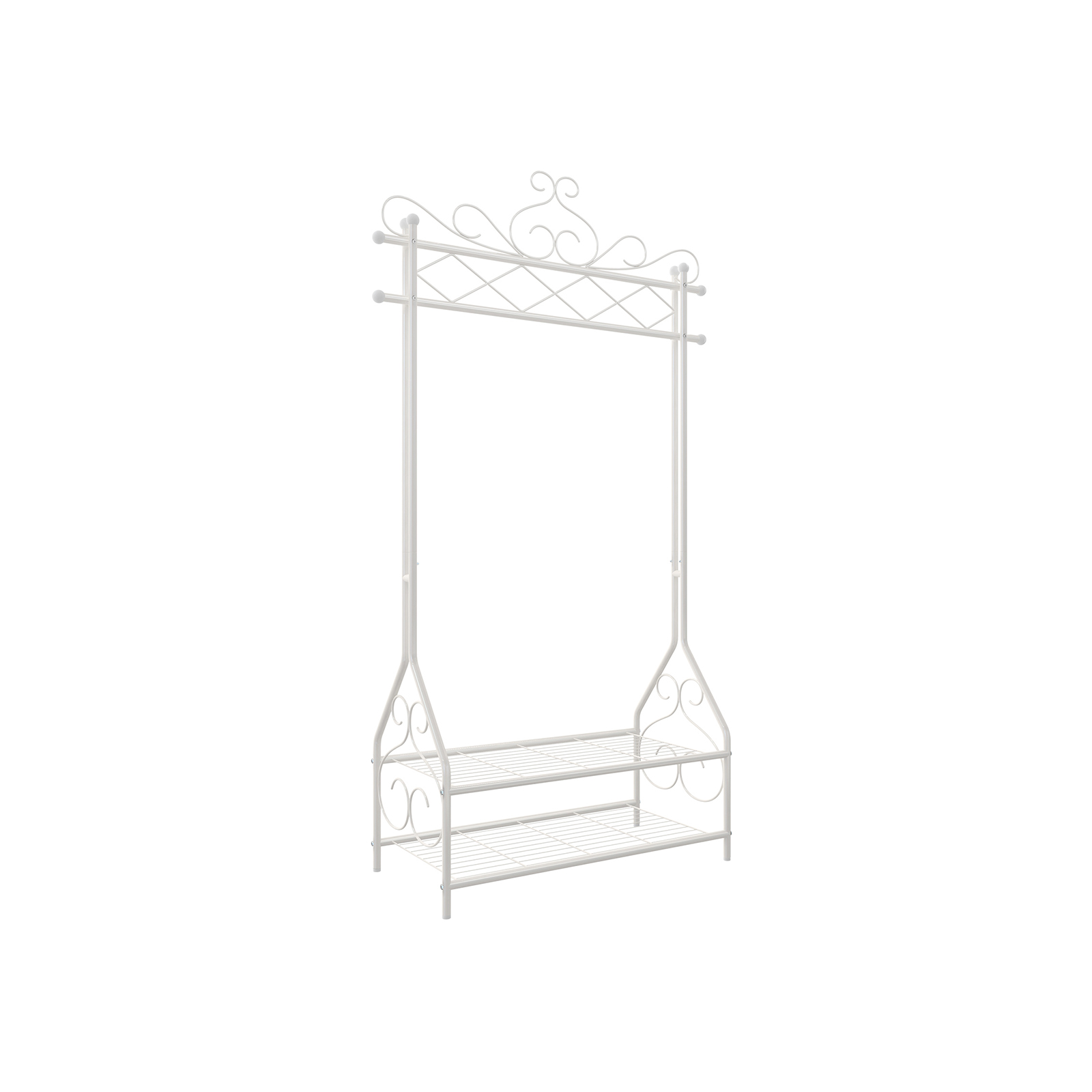 Apģērbu stends 92x173x41 cm ar plauktiem
