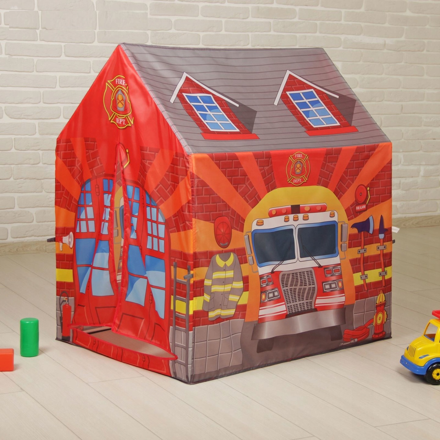 Vaikų palapinė iplay gaisrinės stotis 95x72x102 cm