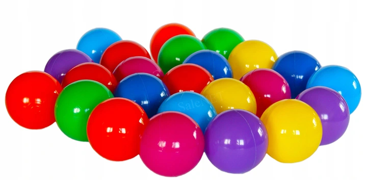 Spalvoti plastikiniai kamuoliukai, 6 cm, 100 vnt., iplay