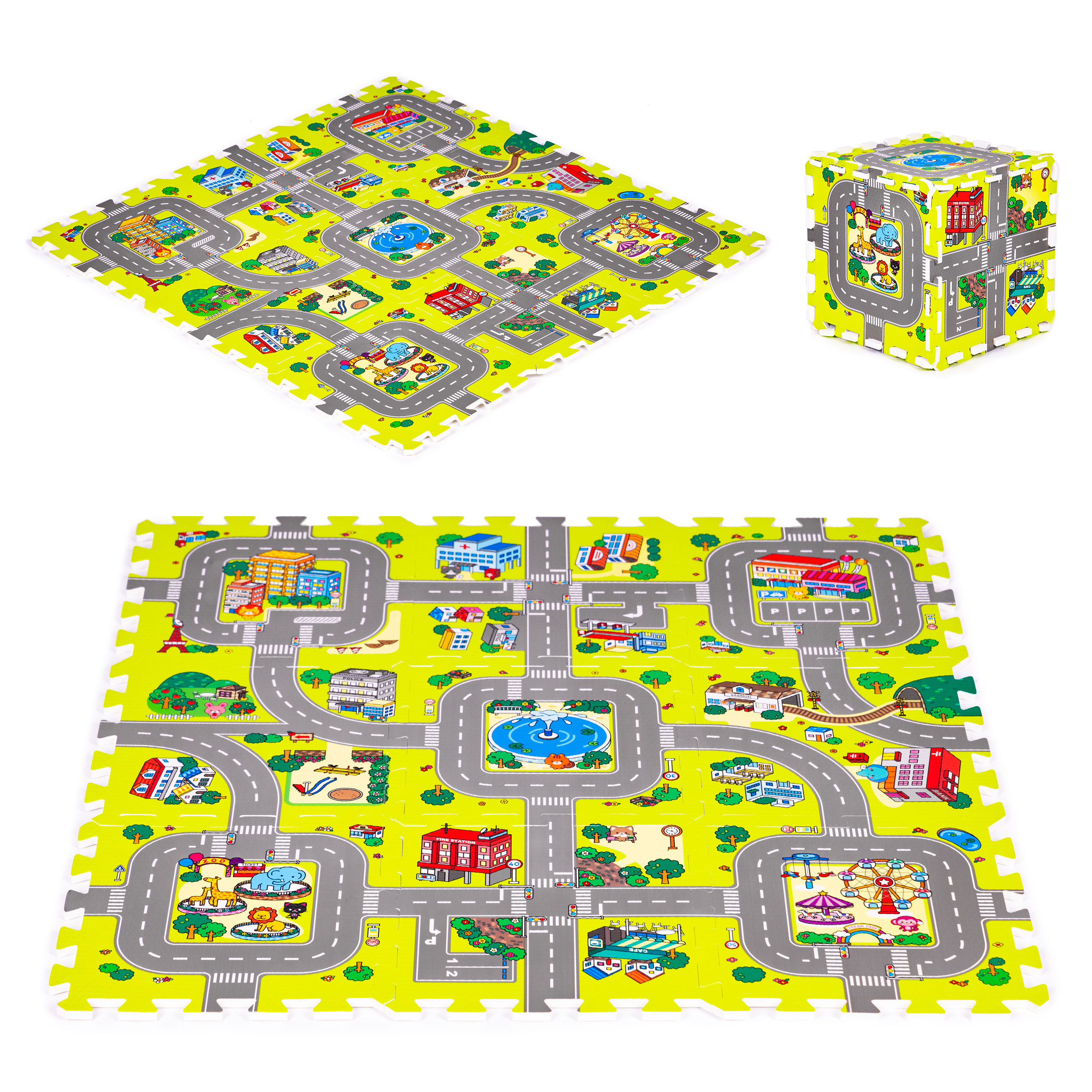 Putplasčio kilimėlis vaikams iplay 90.5x90.5 cm 9 dalių