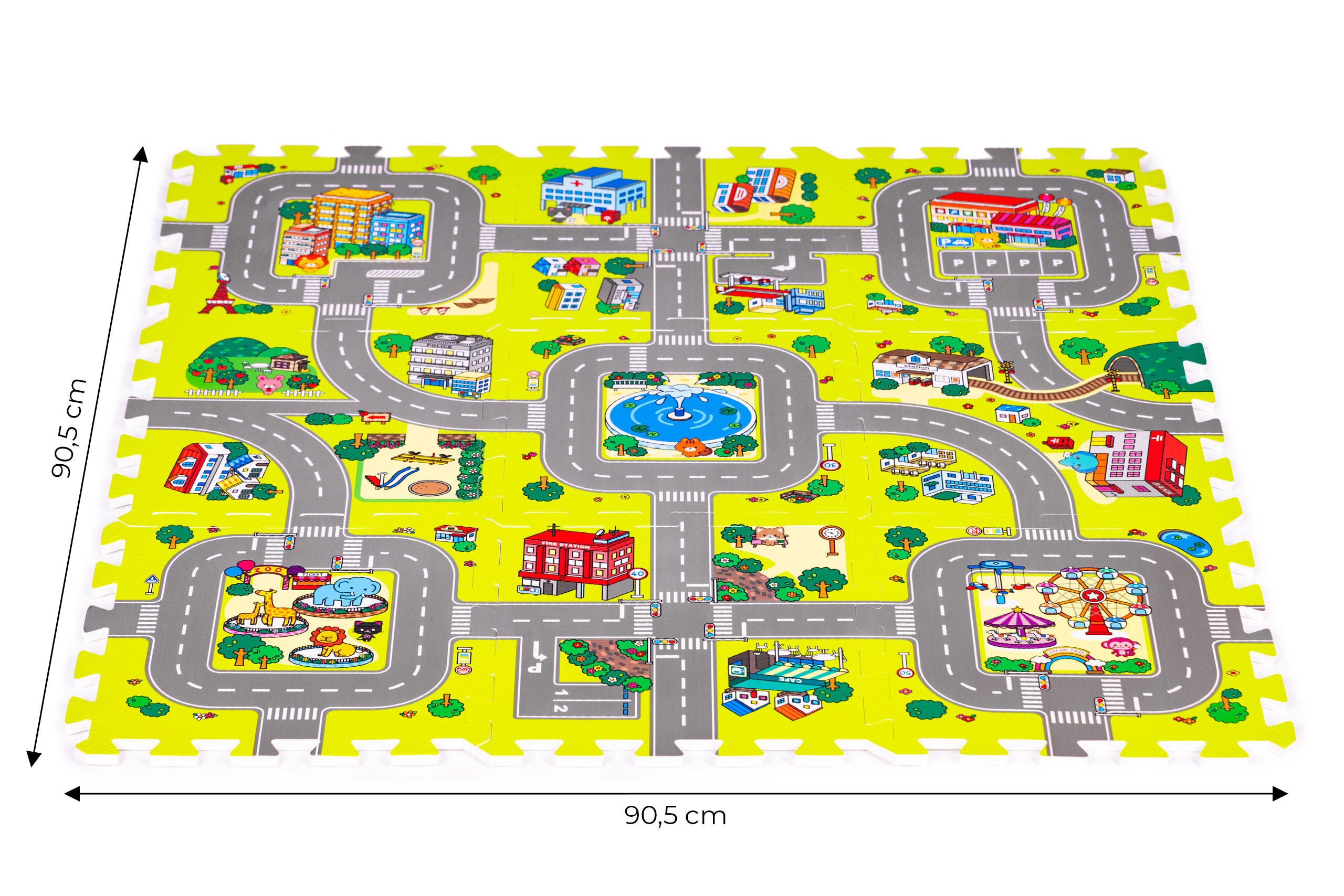 Putplasčio kilimėlis vaikams iplay 90.5x90.5 cm 9 dalių