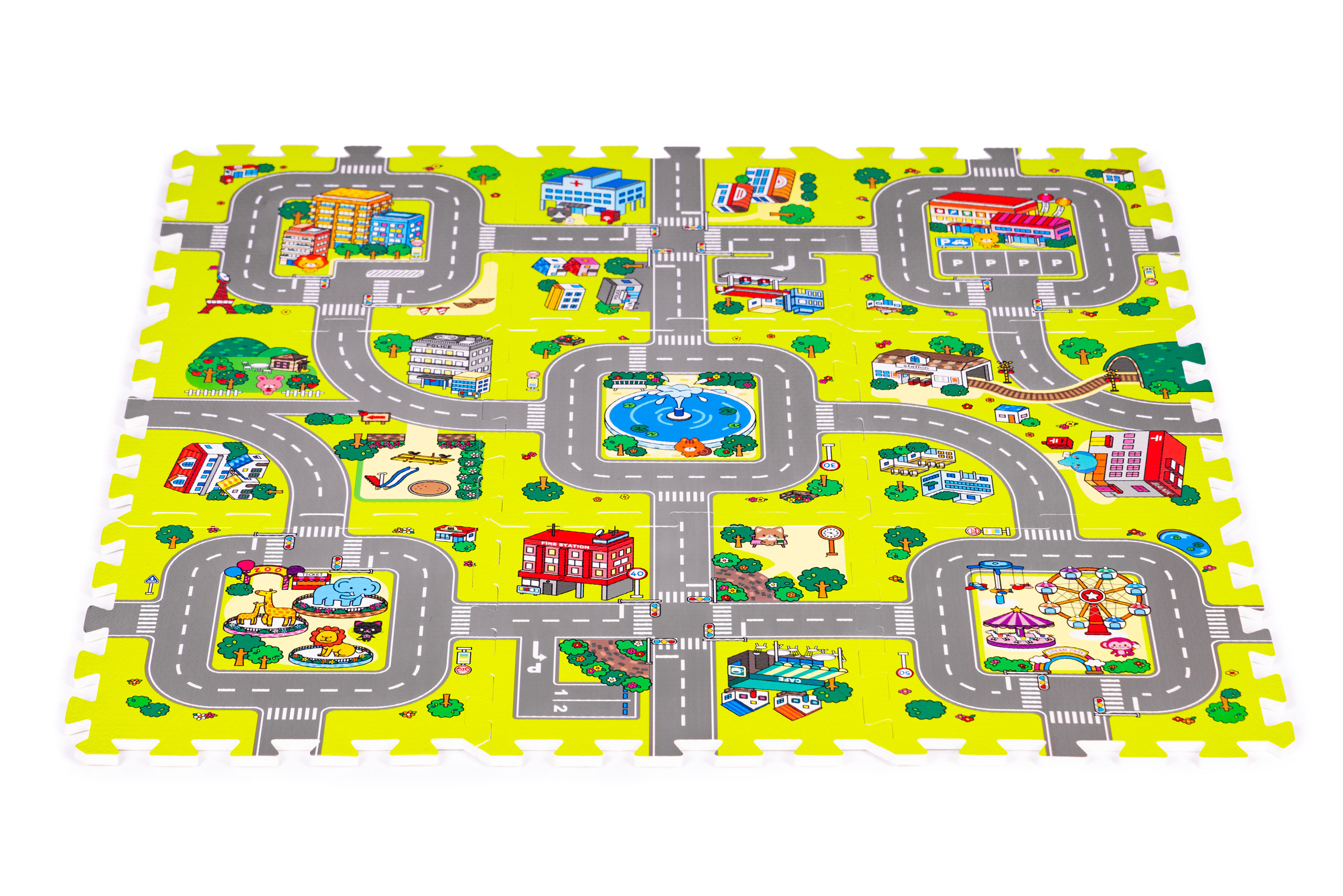 Putplasčio kilimėlis vaikams iplay 90.5x90.5 cm 9 dalių