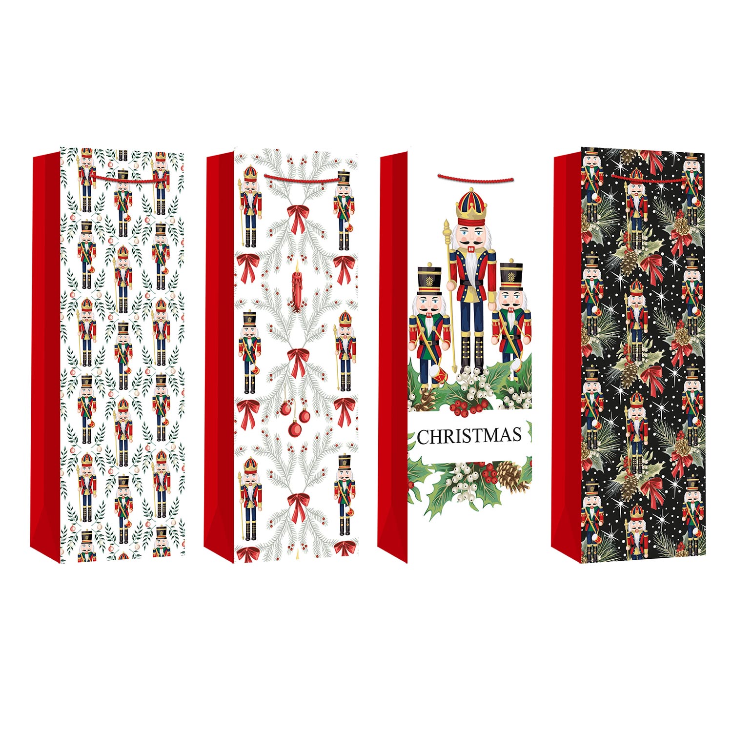 Dāvanu maisiņš pudelei "XMAS NUTCRACKER"