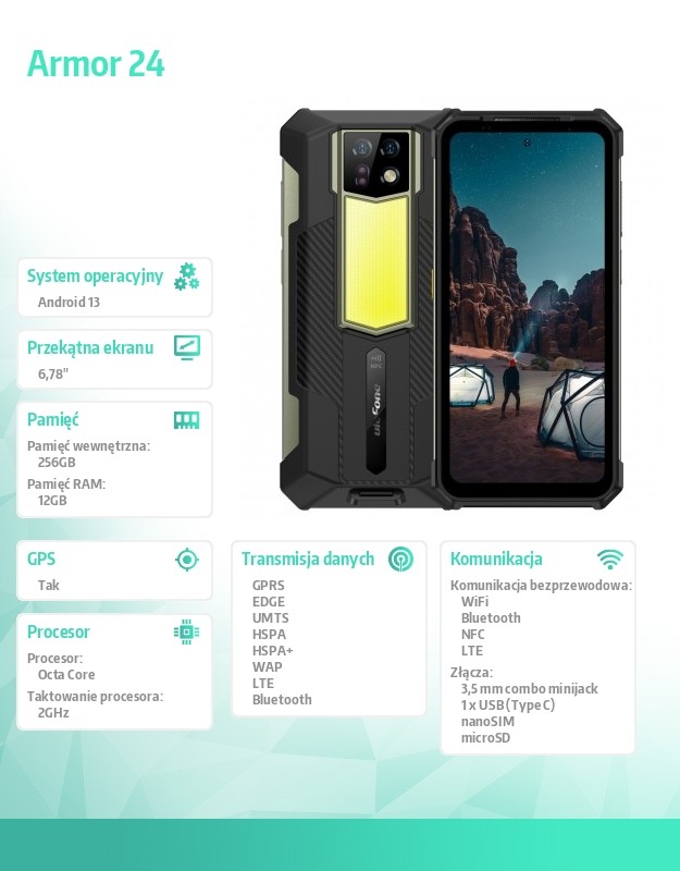 Telefonas mobilus telefonas - ulefone armor 24 6.78