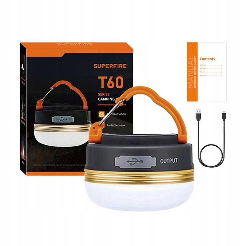 Kempingo žibintas Superfire T60