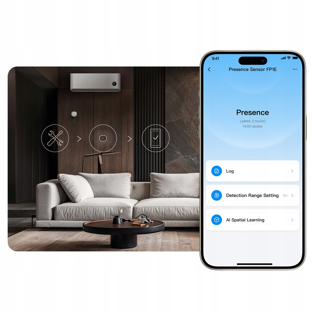 Aqara FP1E Zigbee būvio sensorius (PS-S03D)