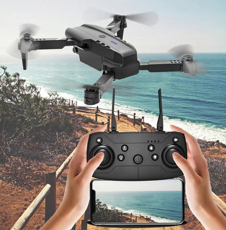 4K sulankstomas dronas su 2 baterijomis
