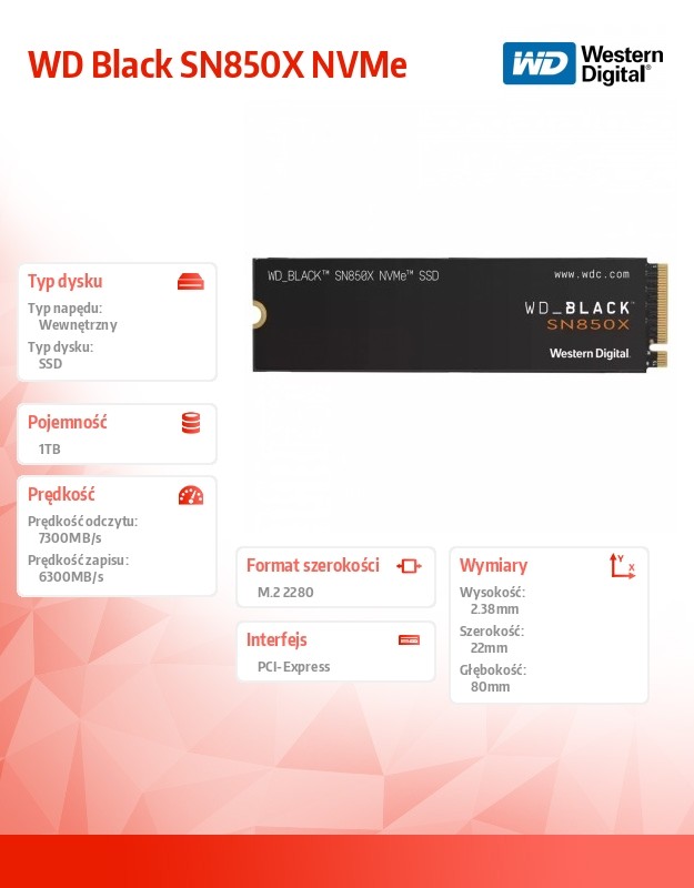 Ssd vidinis kietasis diskas wd_black western digital 850x 1tb