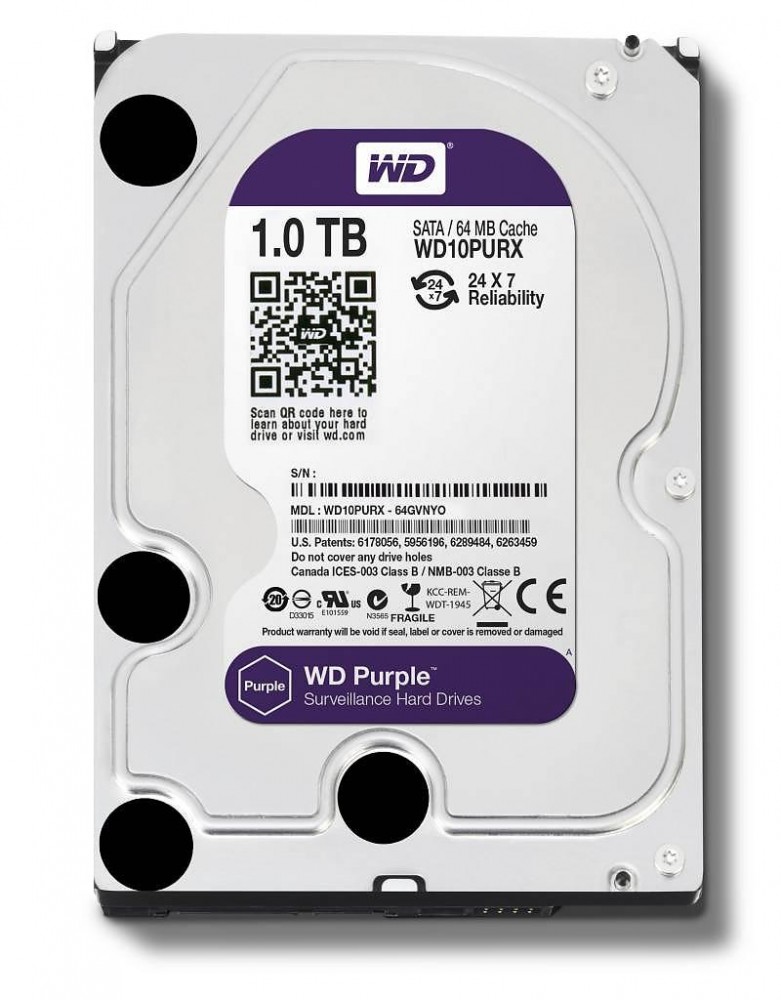 Hdd vidinis kietasis diskas western digital wd purple 1tb sata iii