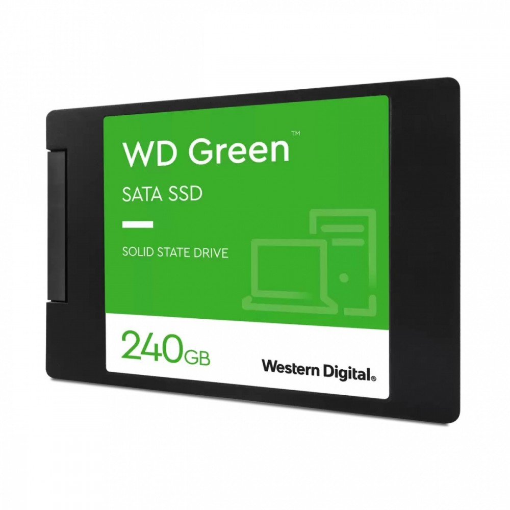 Ssd vidinis kietasis diskas ssd diskas|western digital|žalios spalvos|240 gb|sata 3.0|slc|skaitymo greitis 545 mb/sek|2,5