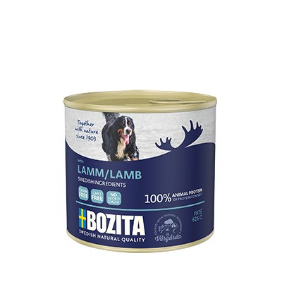 Konservai šunims bozita, su ėriena, 625 g