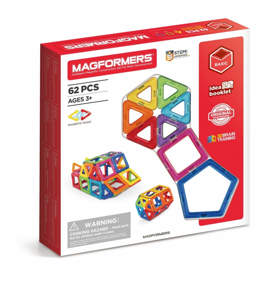 Magnetinis konstruktorius magformers 62 detalės