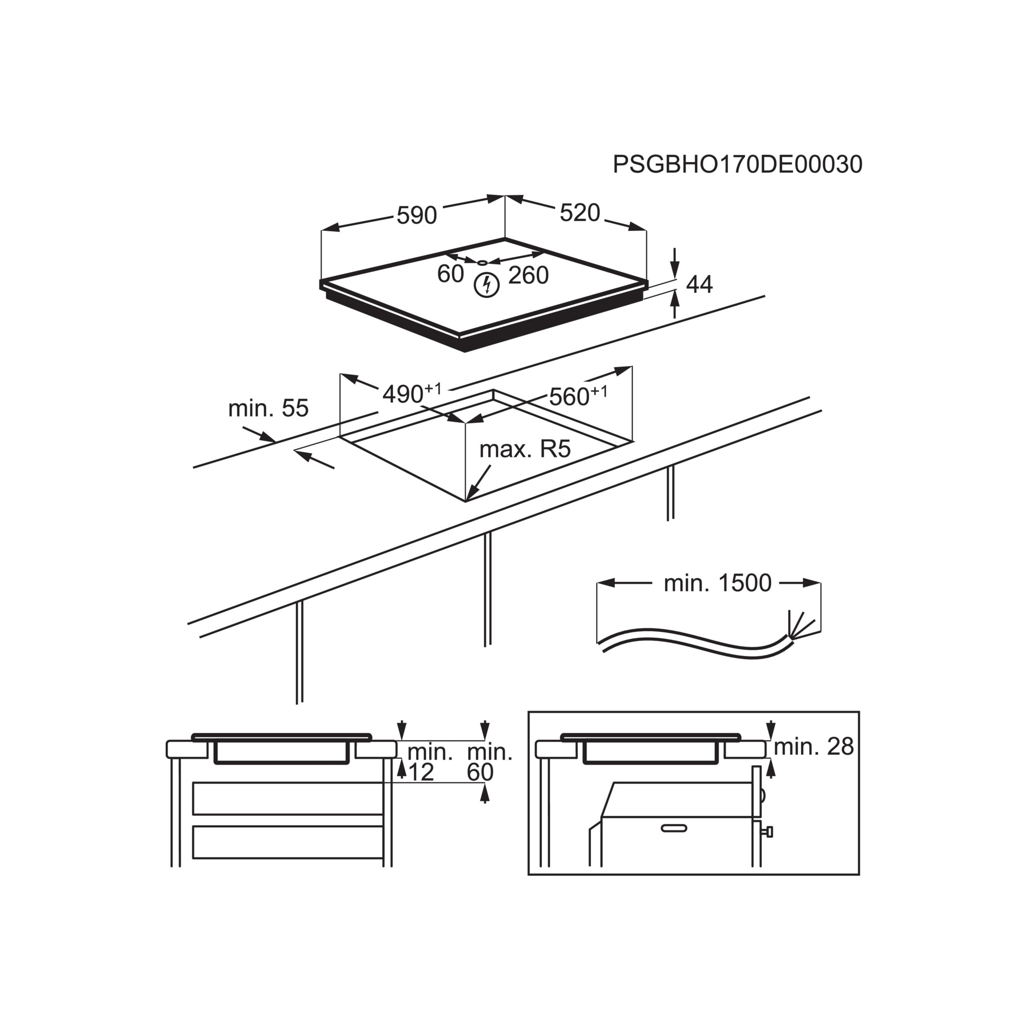 Indukcinė kaitlentė electrolux eis62443