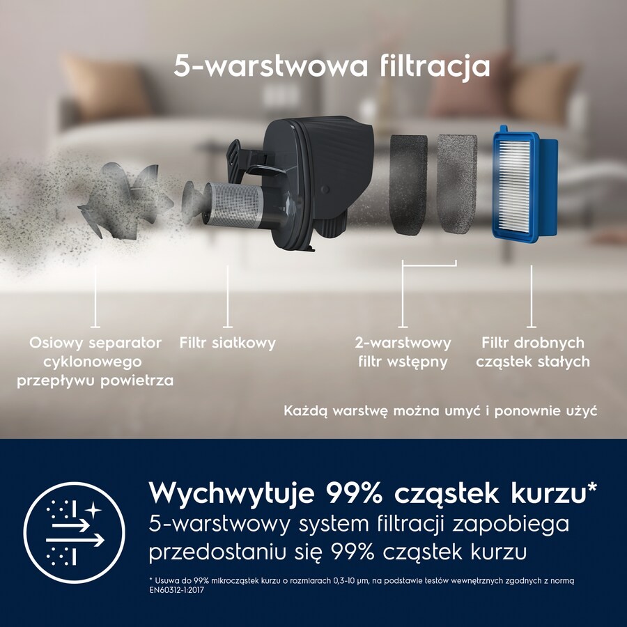 Dulkių siurblys - šluota electrolux 500 series es52b25wet