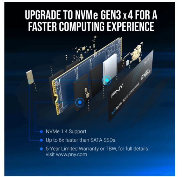 Ssd vidinis kietasis diskas pny cs2230 (m280cs2230-1tb-rb)