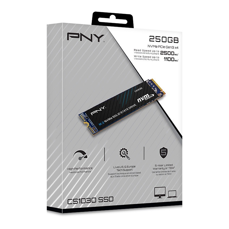 Ssd vidinis kietasis diskas pny cs1030 m.2 nvme 250 gb