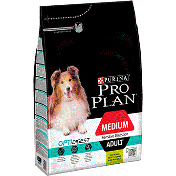 Pro plan medium adult sensitive digestion su ėriena, 14 kg