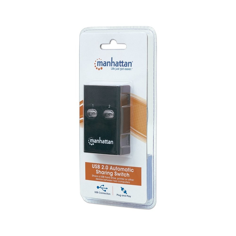 Automatinis jungiklis usb 2.0 2/1 manhattan