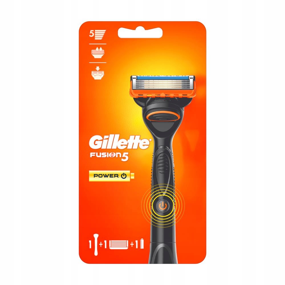 Vibruojantis skustuvas vyrams Gillette Fusion 5 Power, Raudonas