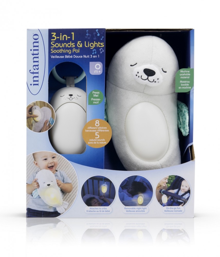 Naktinė lempa bkids infantino 3in1 ruoniukas