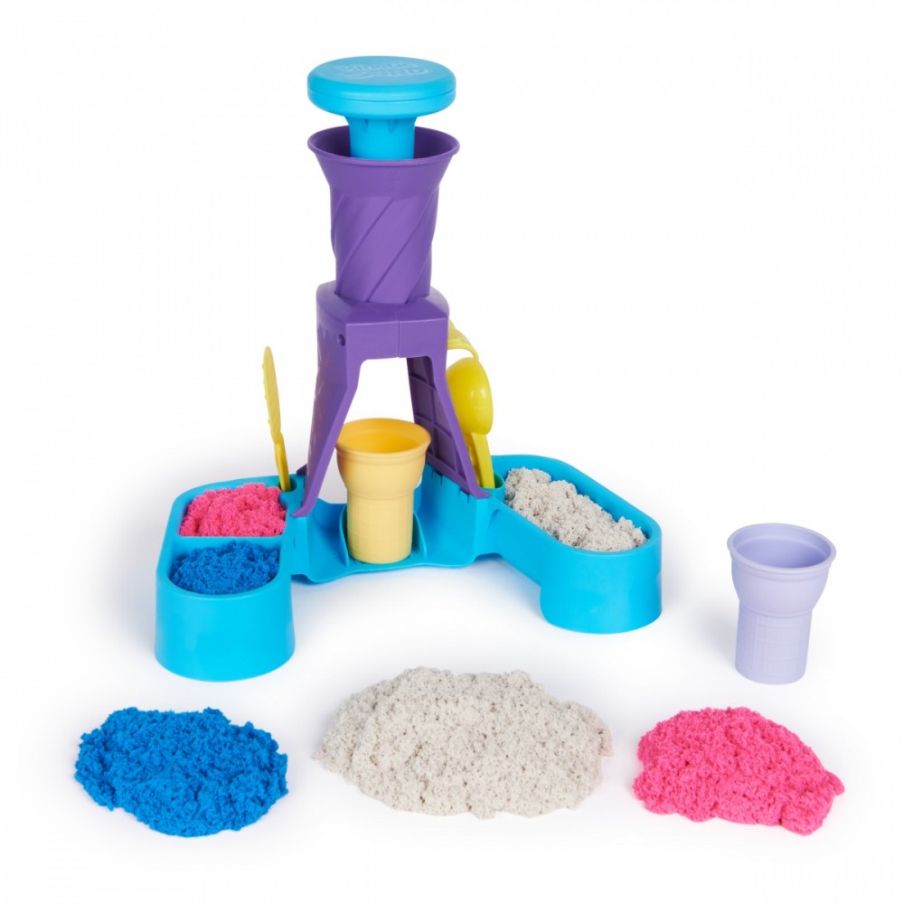 Kinetinio smėlio ledų gaminimo rinkinys kinetic sand soft serve station