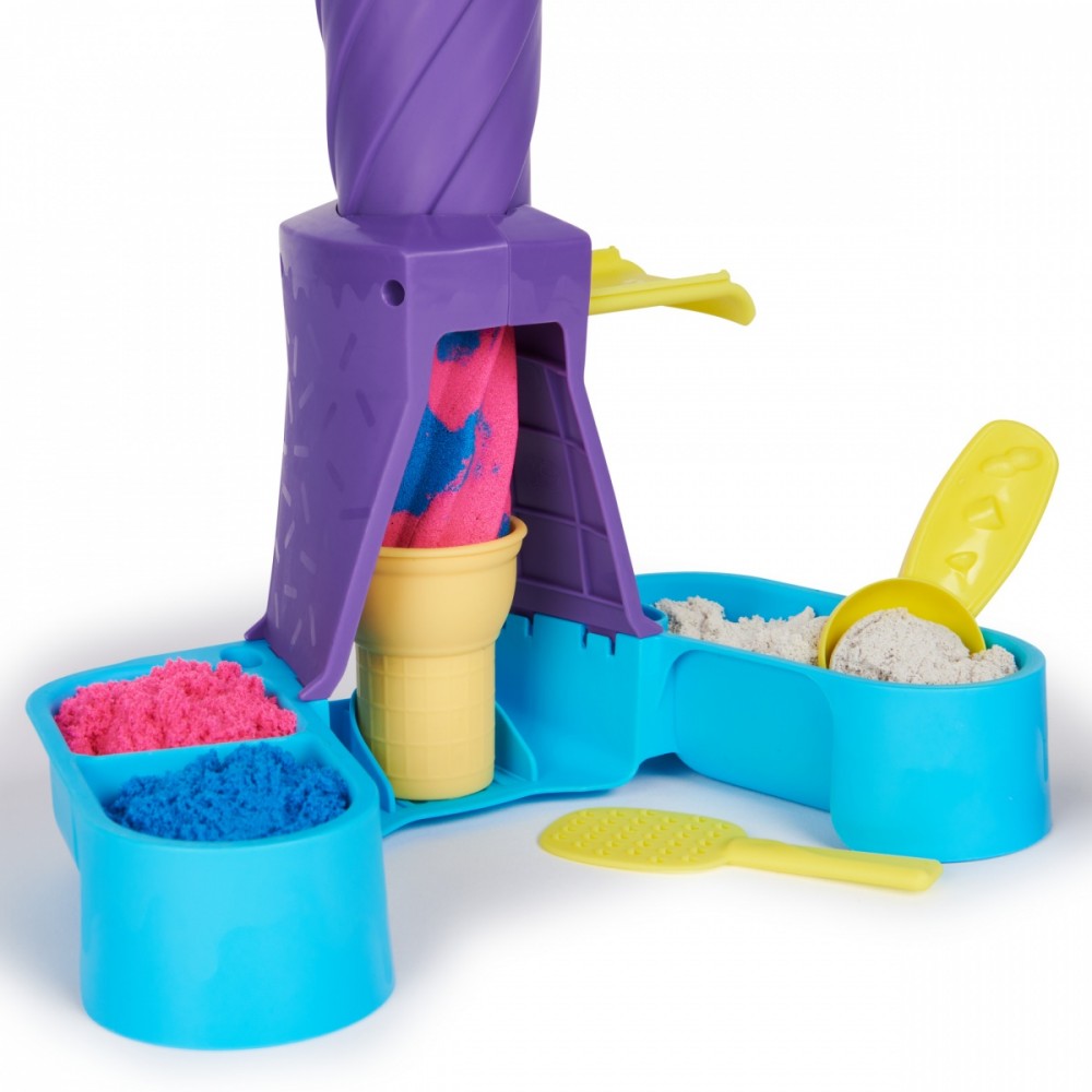 Kinetinio smėlio ledų gaminimo rinkinys kinetic sand soft serve station