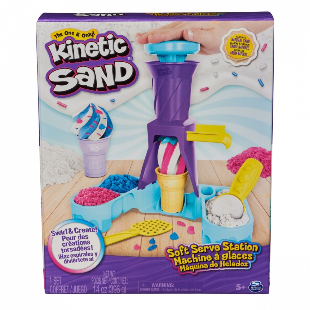 Kinetinio smėlio ledų gaminimo rinkinys kinetic sand soft serve station