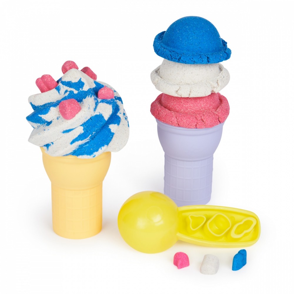 Kinetinio smėlio ledų gaminimo rinkinys kinetic sand soft serve station