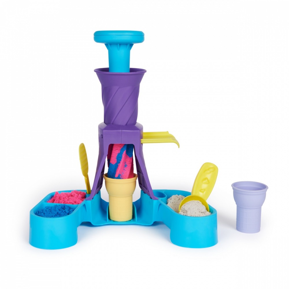 Kinetinio smėlio ledų gaminimo rinkinys kinetic sand soft serve station