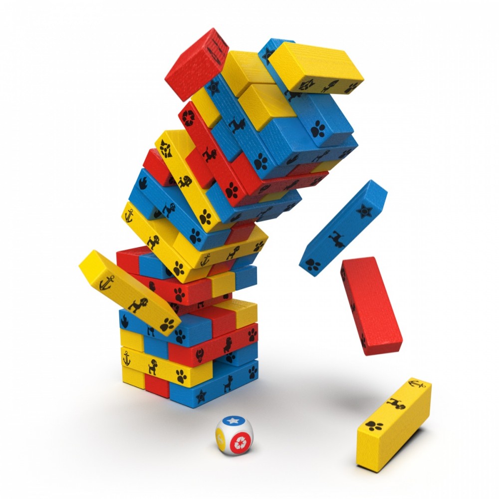 Arkadinis žaidimas spinmaster games jumbling tower paw patrol, 6066828