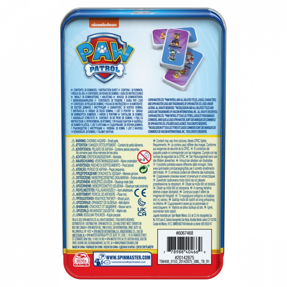 Vaikiškas domino paw patrol