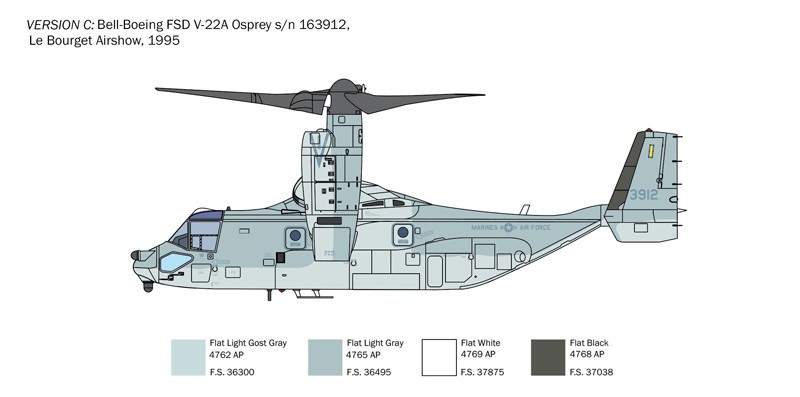 Italeri - v-22 a osprey, 1/72, 1463