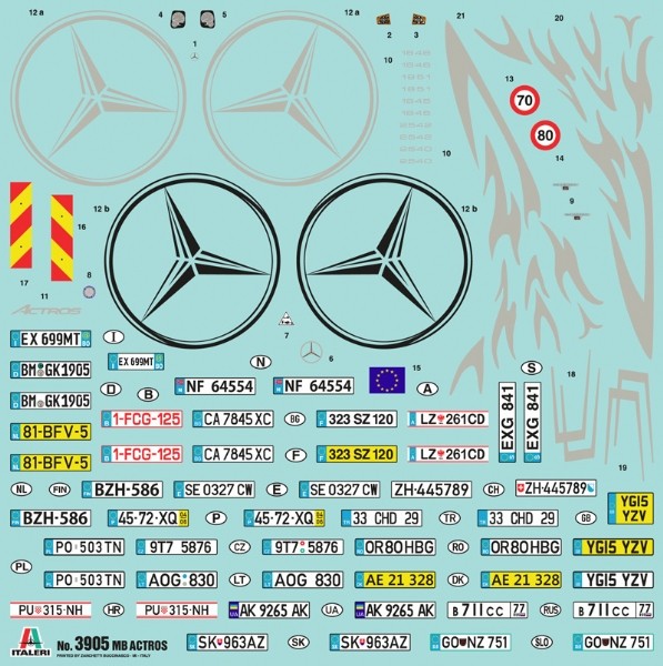 Italeri - mercedes benz actros mp4 gigaspace, 1/24, 3905
