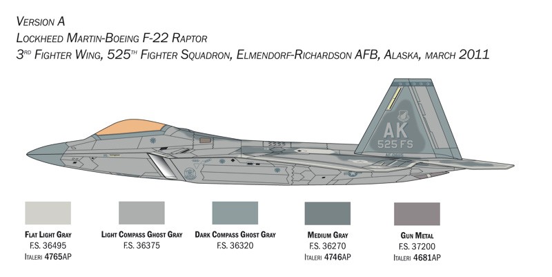Italeri - f-22 raptor, 1/48, 2822