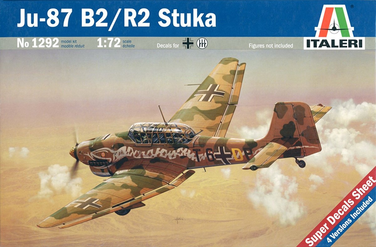 Plastikinis surenkamas modelis italeri ju-87 b2 stuka