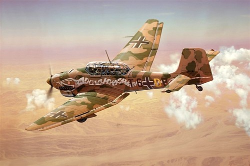Plastikinis surenkamas modelis italeri ju-87 b2 stuka