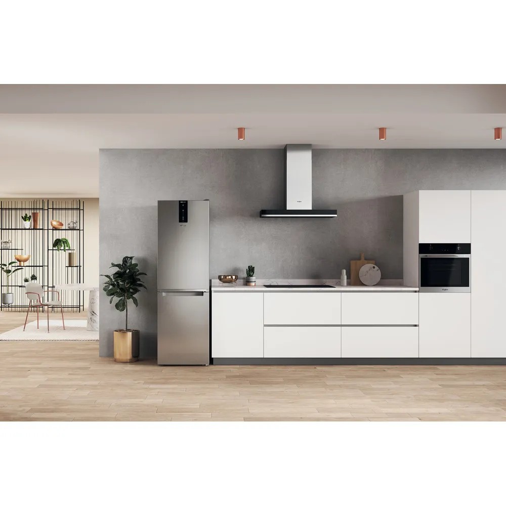 Laisvai pastatomas, šaldytuvas su šaldikliu apačioje whirlpool w7x 82o ox, rankinis atitirpinimas
