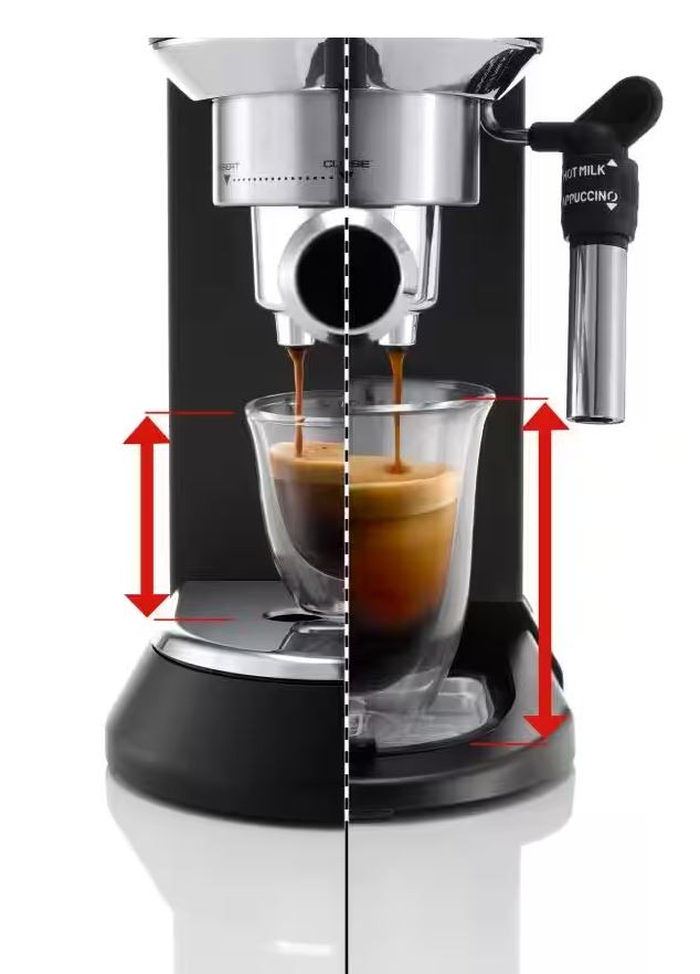 Pusiau automatinis kavos aparatas de'longhi ec 685.bk, su rankiniu pieno plakimu