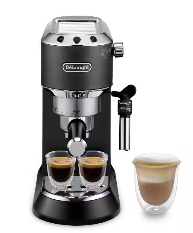Pusiau automatinis kavos aparatas de'longhi ec 685.bk, su rankiniu pieno plakimu