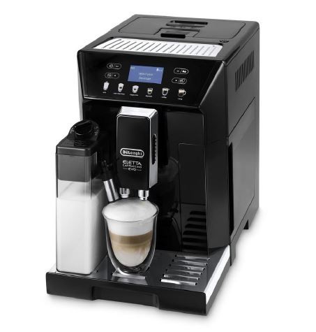 Automatinis kavos aparatas delonghi eletta cappuccino evo ecam46.860.b, su automatiniu pieno plakimu