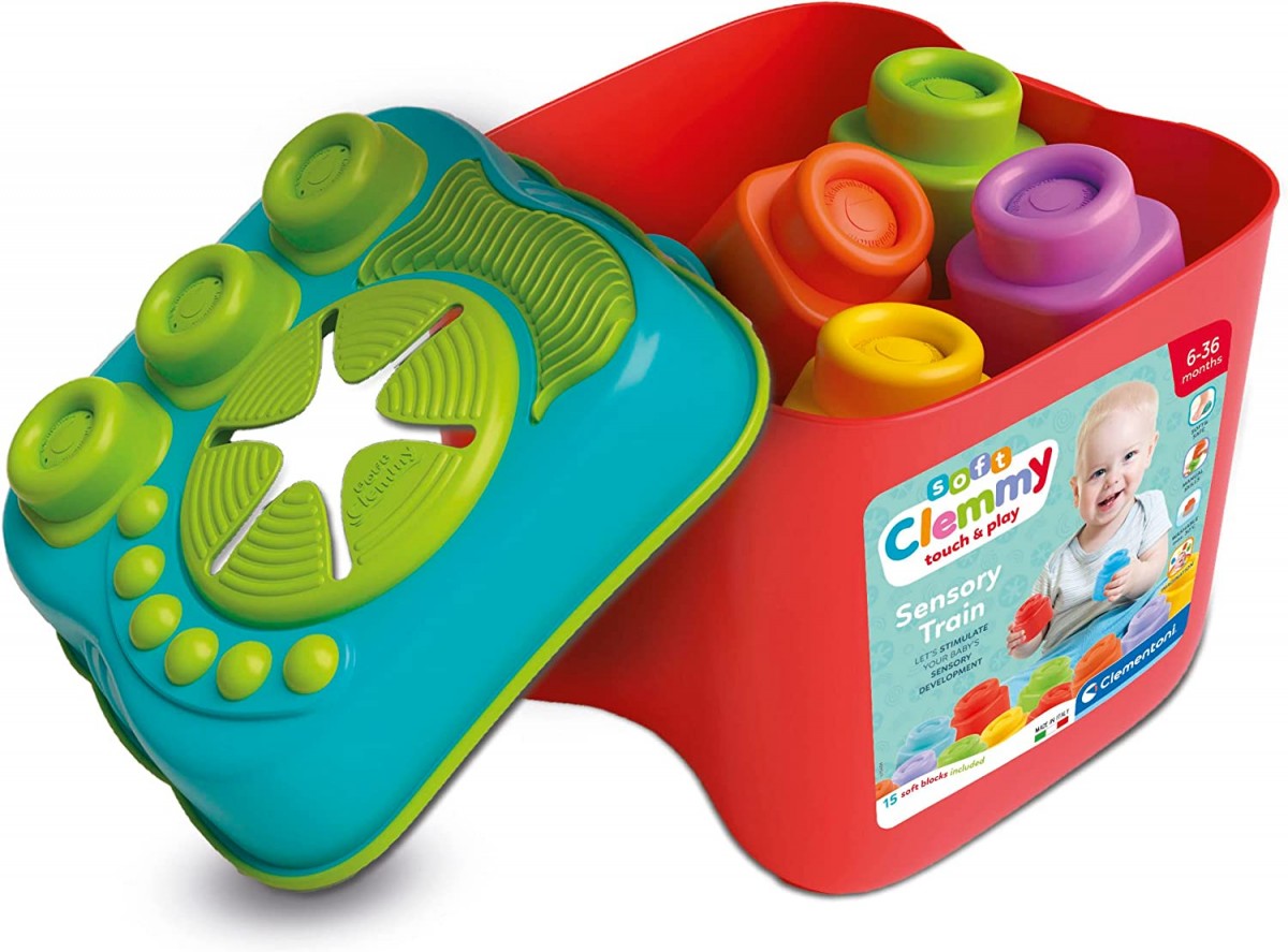 Kaladėlių rinkinys clementoni clemmy su kibirėliu 1