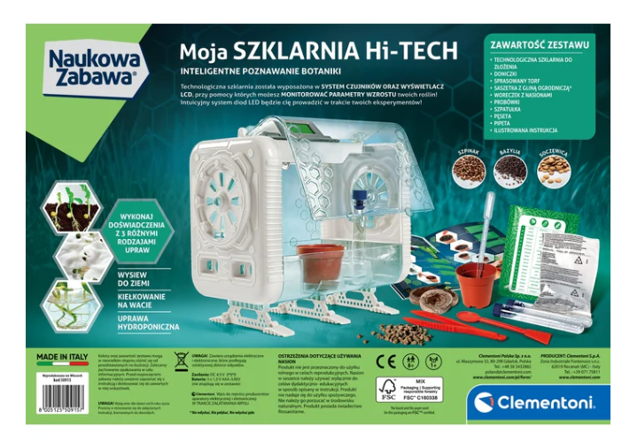 Šiltnamis clementoni 50915 su jutikliais ir lcd ekranu
