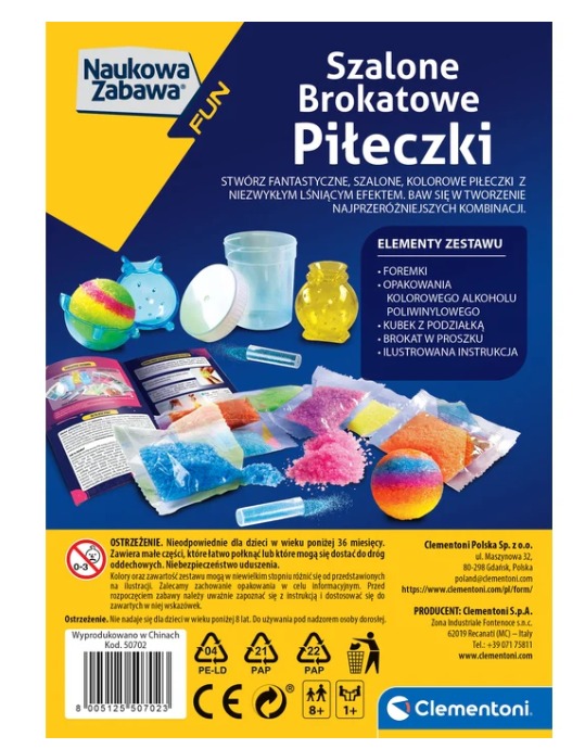 Mokslinė laboratorija clementoni 50702: žėrintys kamuoliukai vaikams