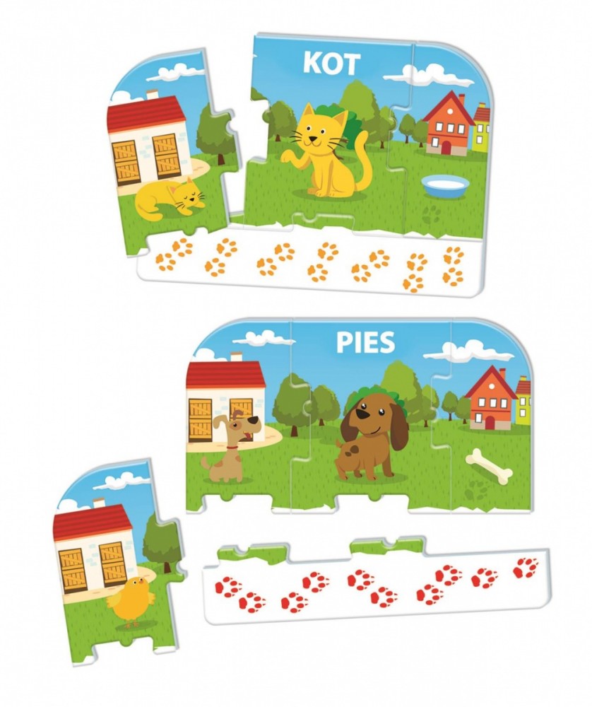 Edukacinis žaidimas vaikams ūkio gyvūnai, spalvotas 3