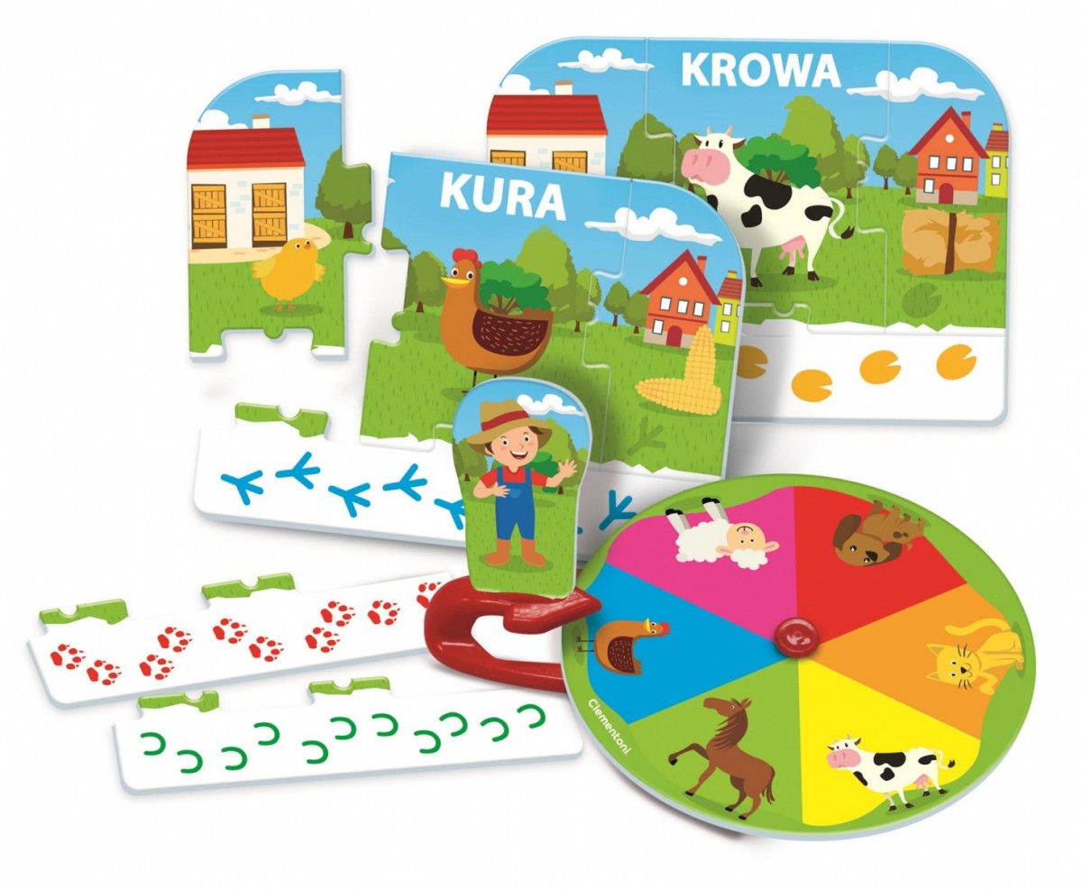 Edukacinis žaidimas vaikams ūkio gyvūnai, spalvotas 1