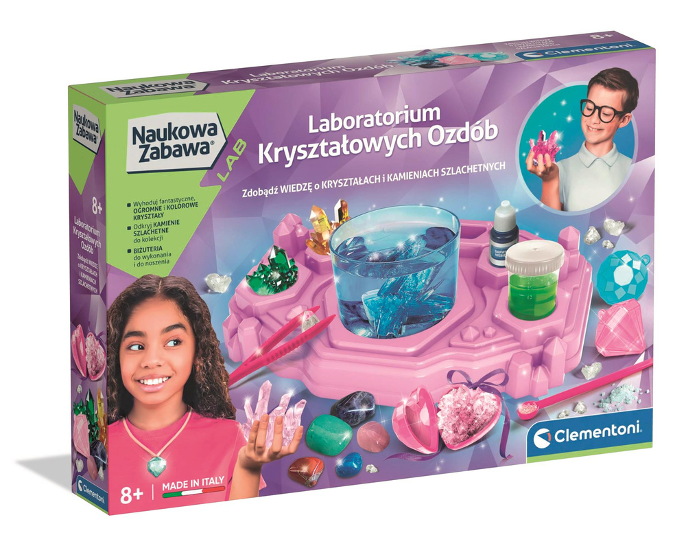 Eksperimentų rinkinys clementoni kristalų laboratorija