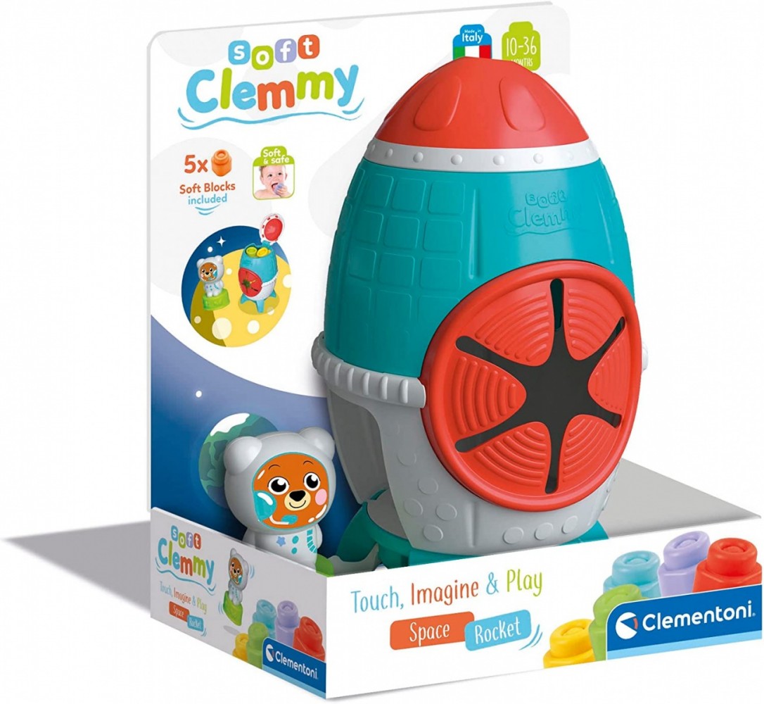 Minkšti blokai clementoni sensory rocket clemmy sorter
