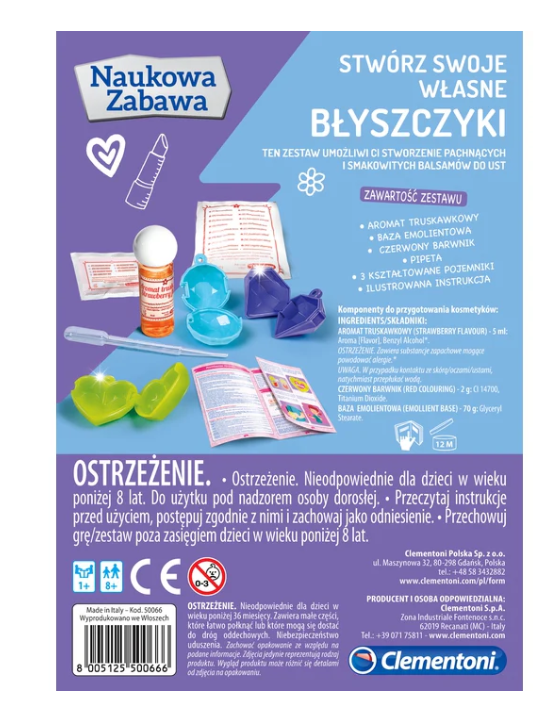 Lūpų balzamo laboratorija clementoni 50066