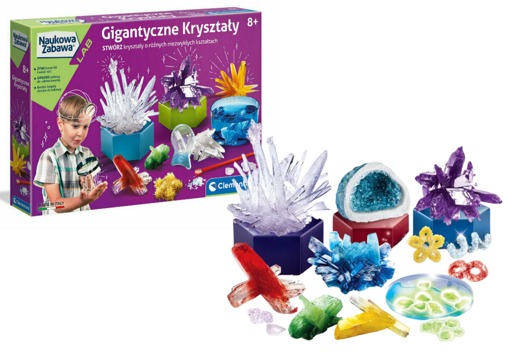 Mokslinis rinkinys „clementoni“ milžiniški kristalai 50106